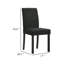 Ensemble de 4 chaises de salle à manger Syon, structure en bois noir, assise et dossier en tissu