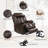 Power Lift Recliner Chair with Heat & Massage, Leather Recliners with Cup Holder, USB Charge, for Living Room (Brown)-1441983878