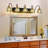 Mid Century 5-Light Crystal Glass Wall Sconce, Matte Vintage Bathroom Vanity Light Fixture-764172365