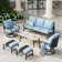 Tapasi Patio Conversation Set with Swivel Lounge Chairs