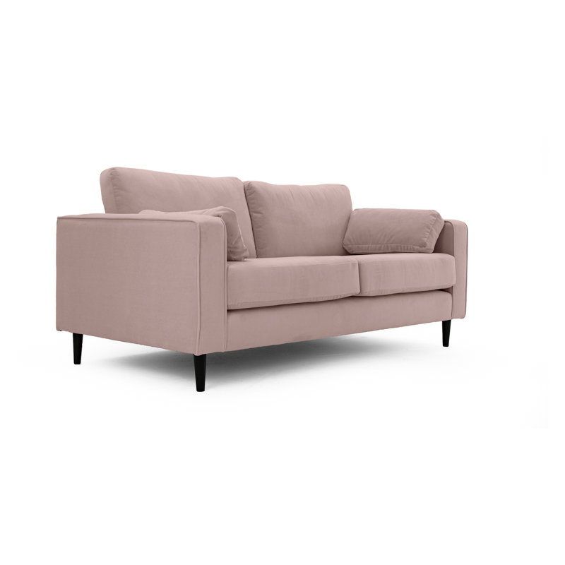 Millerville Velvet Sofa, Pink, 93"H x 140"W x 93"D