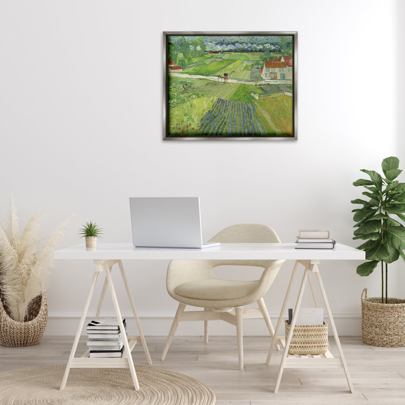 Van Gogh, H 25 po x l 31 po, Cadre flottant gris lustré