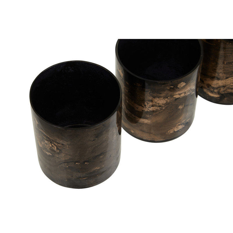 3 Piece Marble Tabletop Tealight Holder Set