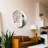 “Adalyn” 24X24 Inch Round Mirror Frame  – Rustic Wood Wall Mirror For Bathroom, Entryway, And Living Room Décor-1859291983