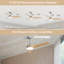 Ventilateur de plafond d'intérieur à 3 pales en nickel à intensité variable avec lumière DEL et télécommande Rita