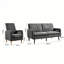 Modern Upholstered Living Room Set With Wooden Legs & Convertible Backrest-122447312-122447314
