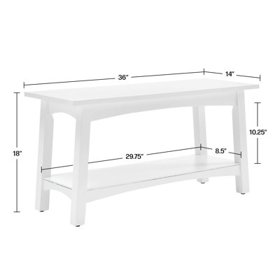 Lund 36" W Solid and Manufactured Wood Entryway Bench
