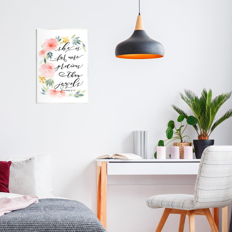«Far More Precious Than Jewels», plaque murale, design par Lucille Price, H 15 po x l 10 po