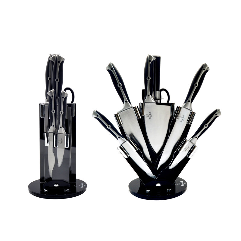 Prime Cook 8 Piece Stainless Steel Knife Block Set