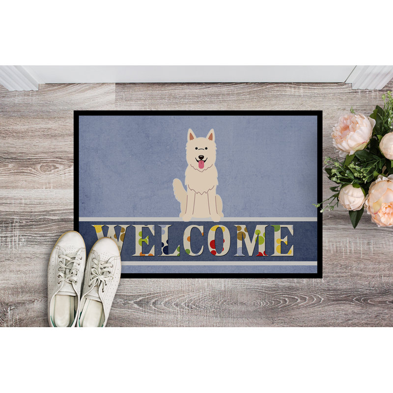« german berger welcome 27 po x 18 po » tapis de porte extérieur antidérapant
