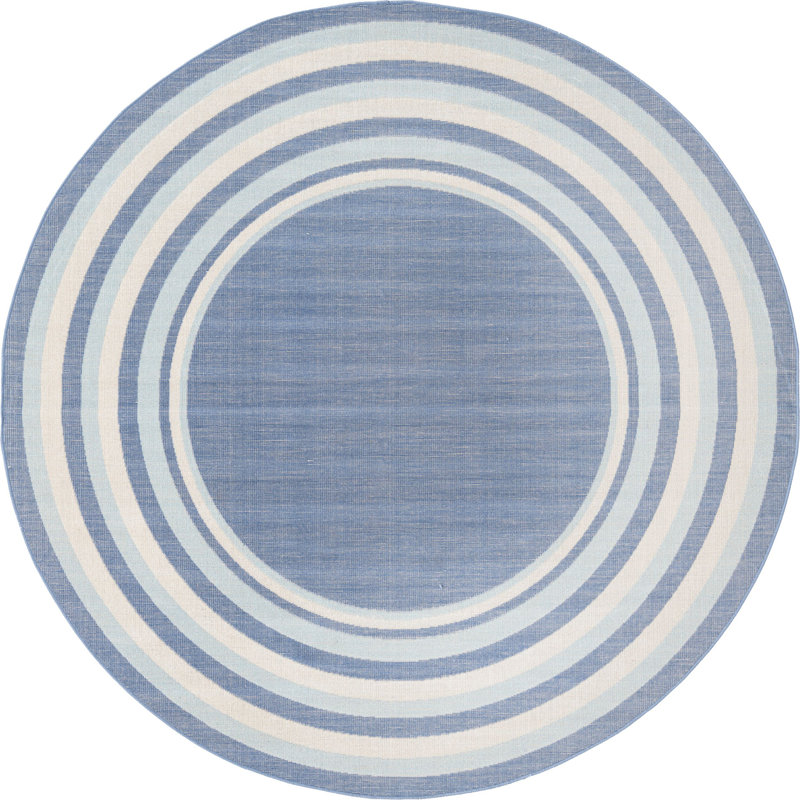 Geometric Indoor Rug, Round 7'