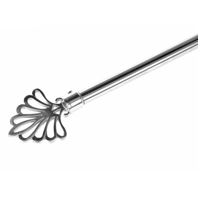 Tringle à rideaux simple argentée réglable 28 po à 48 po 2 po