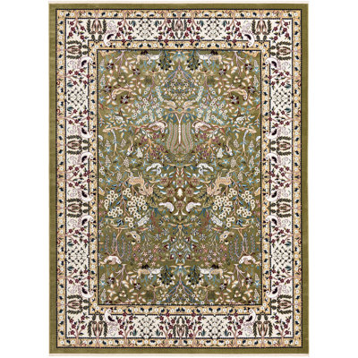 Tapis traditionnel Kelayeh couleur lierre