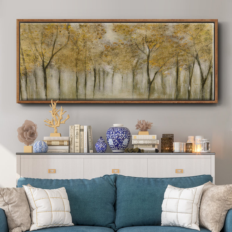 Golden Spring- Framed Canvas, 20" H x 50" W