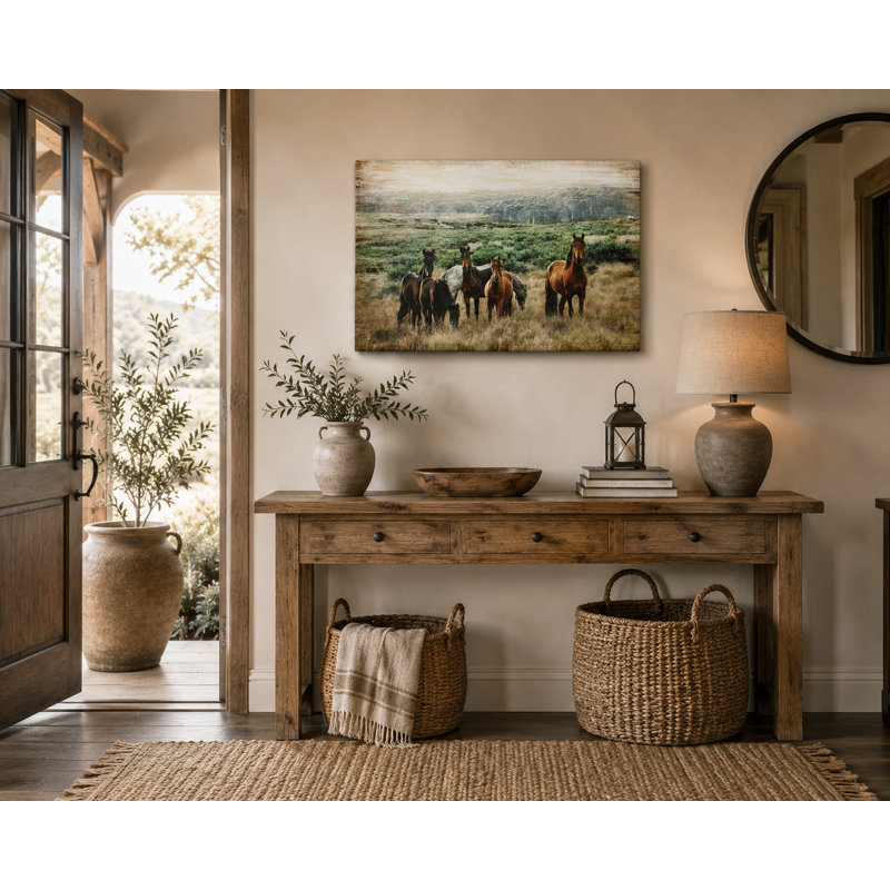 " Horse In Wild ", 24" H x 36" W x 1.5" D