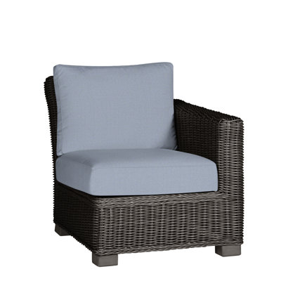 Canapé modulaire rustique tissé à droite - gris ardoise