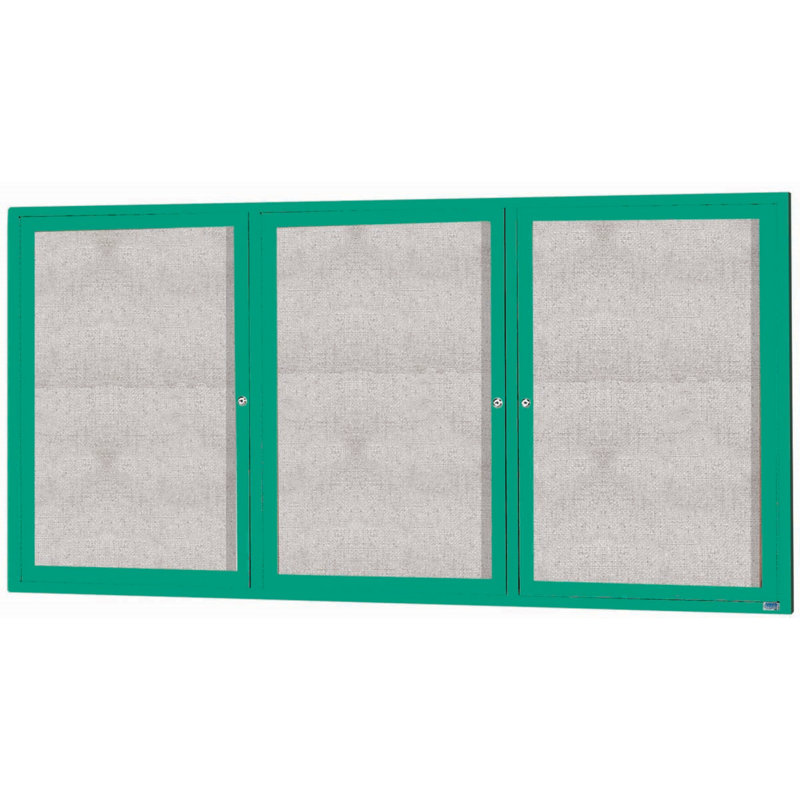 Tableau d'affichage mural extérieur pour l'extérieur, Vert, Trois, H 48 po x l 96 po