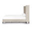 Cognac Upholstered Wingback Bed-845410609
