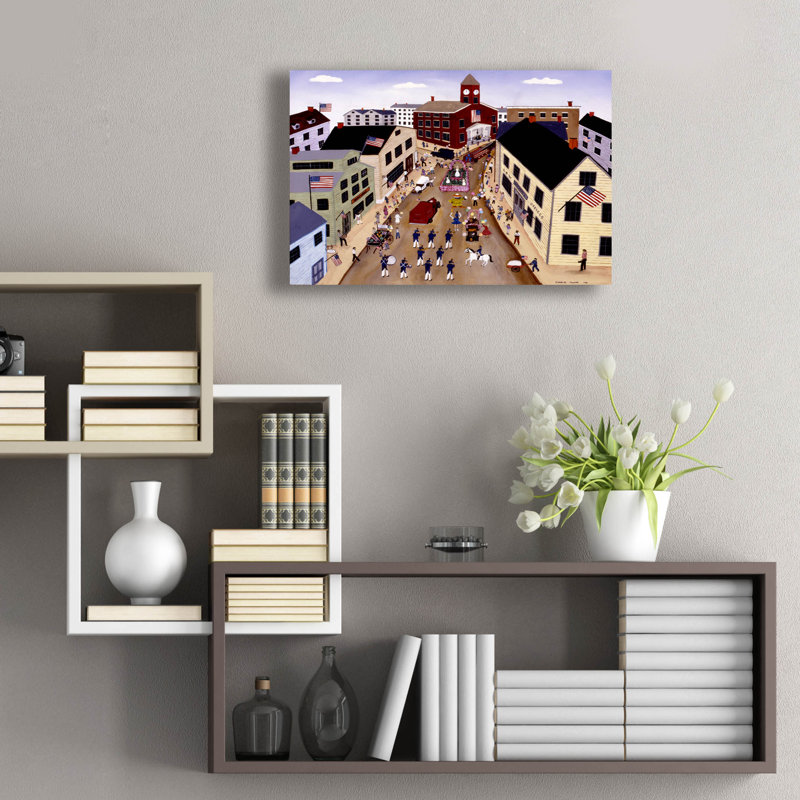  'Fourth Of July Parade' by C Munro Acrylic Glass Wall Art, 24" x 16", 16" H x 24" W
