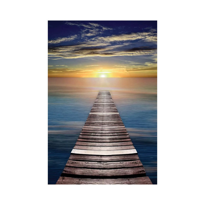 Caribbean Dusk by Natalie Carpentieri - Wrapped Canvas Painting, 101.6cm H x 66.04cm W x 1.91cm D