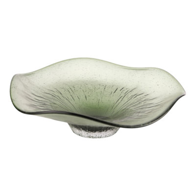 16" Inmar Green Glass Bowl