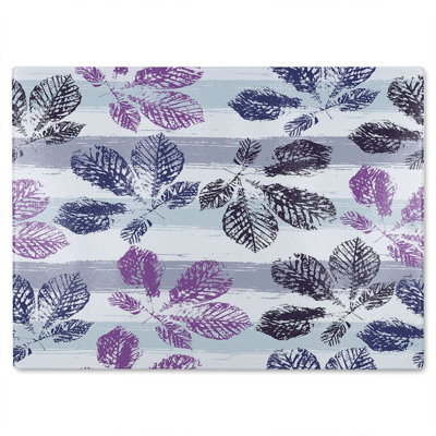 Imprint Of Plant Glass Chopping Board