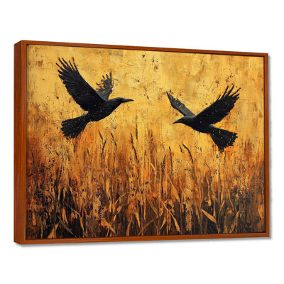 «Dark Crows In The Cornfield V» - oiseau, art mural