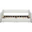 Beige, extensible, rembourré, lit de jour simple TG très grand, tiroirs coulissants, support ergonomique pour le dossier et l'accoudoir, très grand tissu doux, surfaces de tiroir rembourrées, confortable
