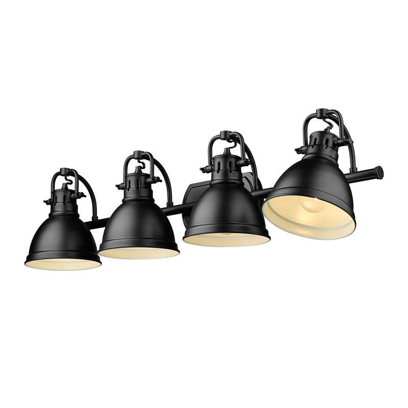 Éclairage pour salle de bain 4 lumières Calico, Noir mat, Noir mat