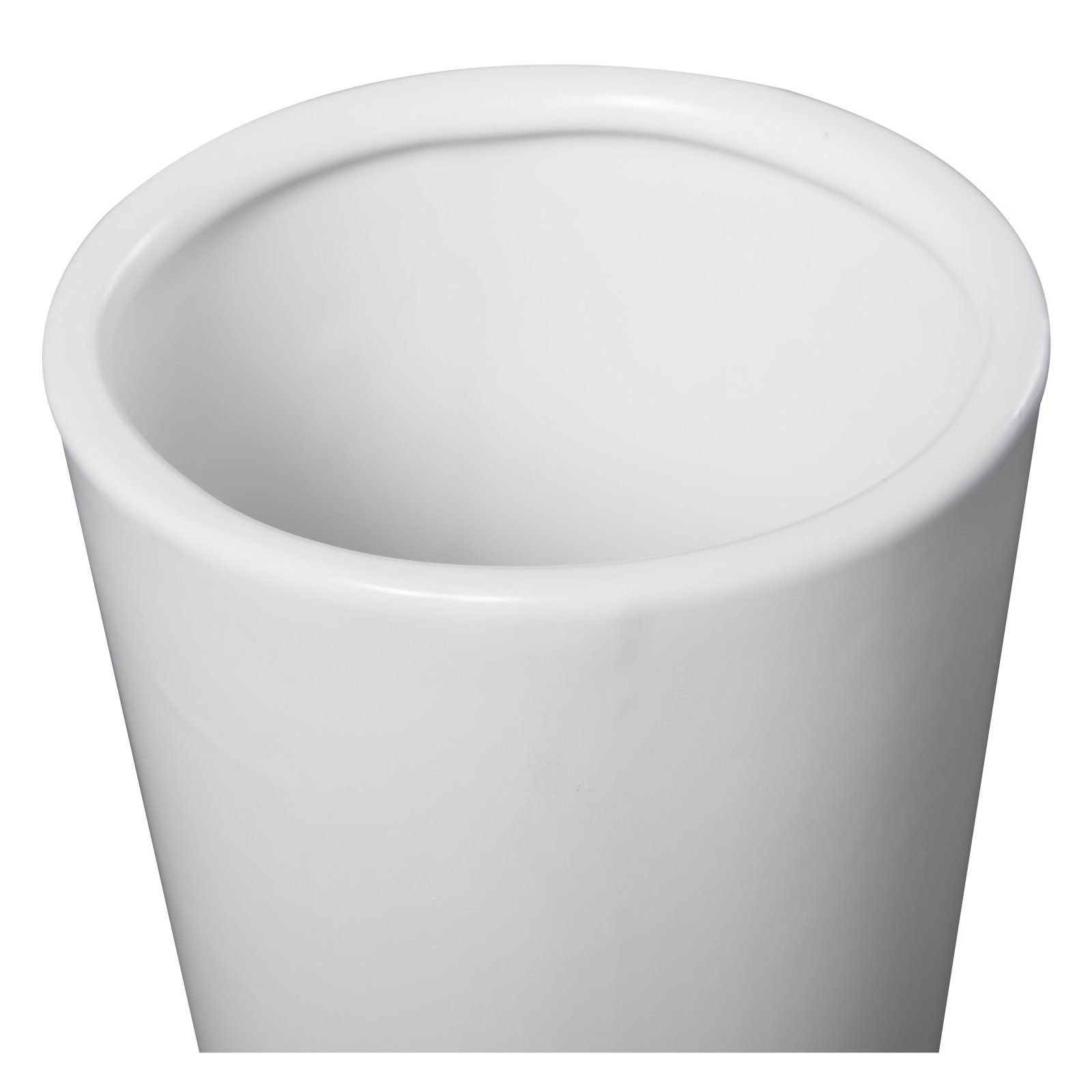 Mable Ceramic Table Vase, White