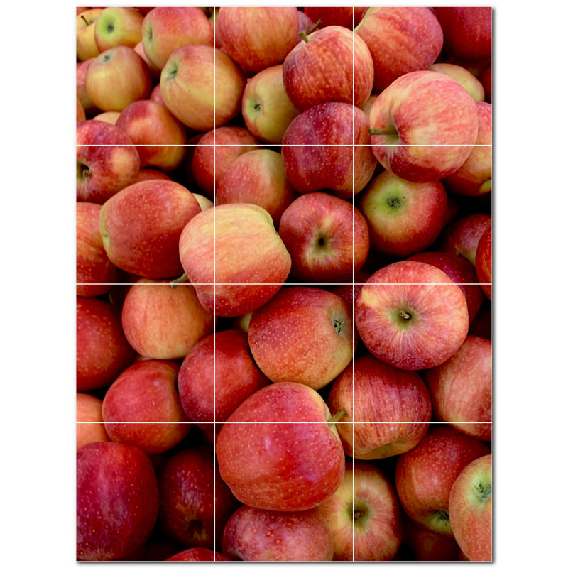 Panneau mural décoratif en céramique 8 po x 8 po Fruit Photo