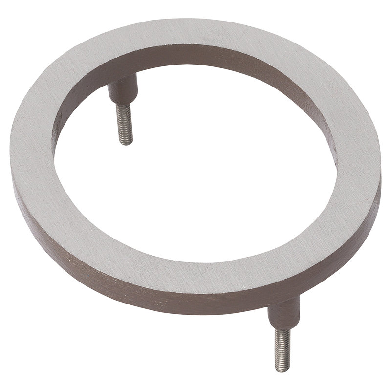 l 4 pi 5 po x Numéro de maison à fixation flottante, 0, Nickel satiné / sable