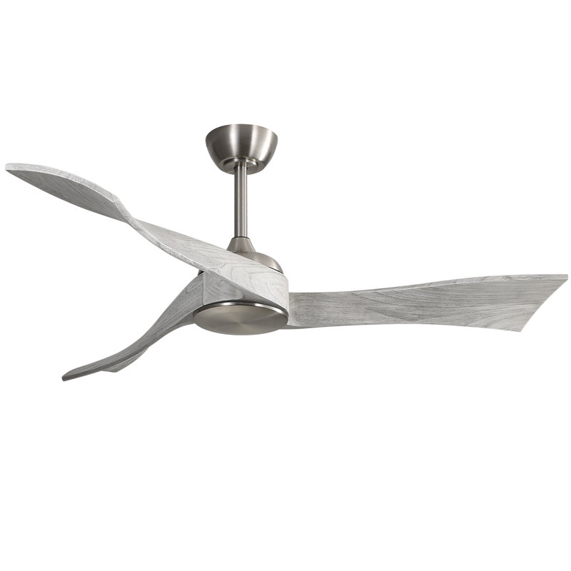 Nicola 52'' 3 - Blade Propeller Ceiling Fan with Remote Control, Nickel