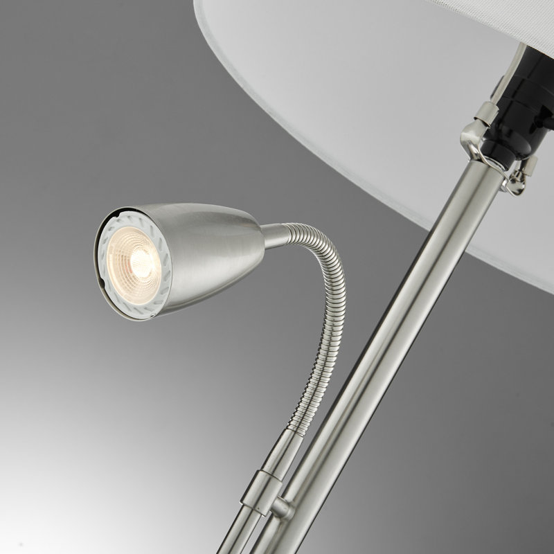 Aniela Adjustable Metal Table Lamp, Brushed Nickel