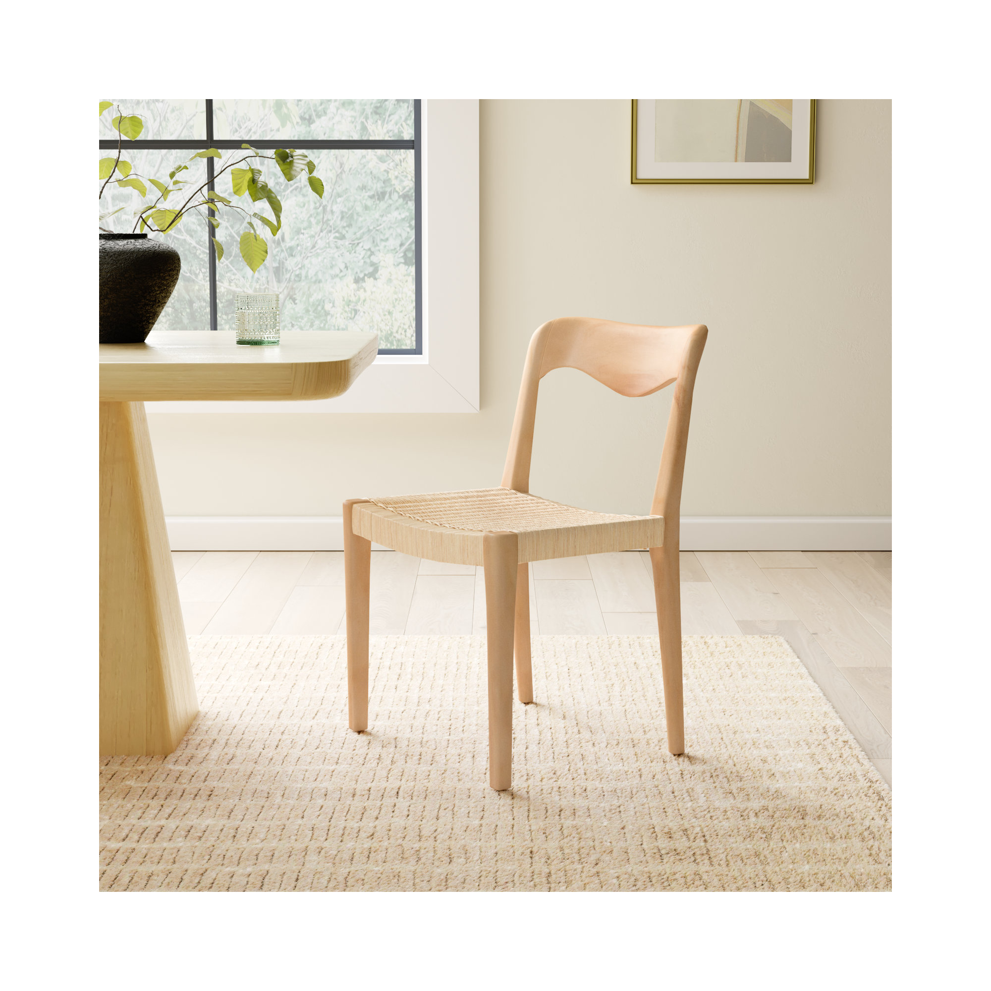 Dannon Side Chair in Beige, Natural/Beige