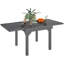 Table de salle à manger extensible en aluminium pour 4 à 6 personnes, gris