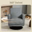 Faux Leather Swivel Armchair