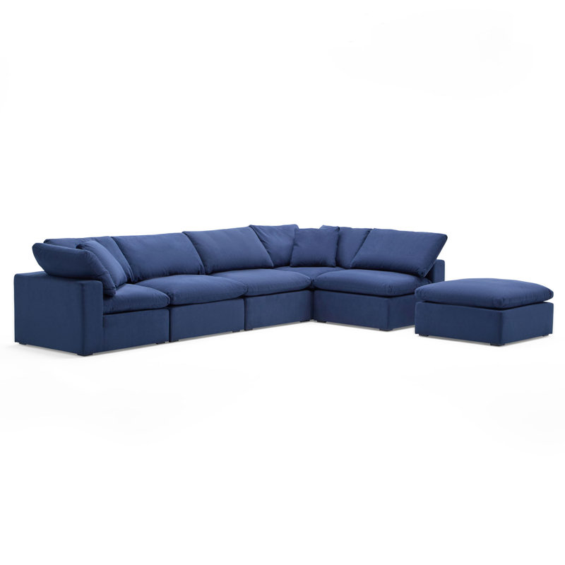Canapé modulaire Calana, Marine, 6 morceaux