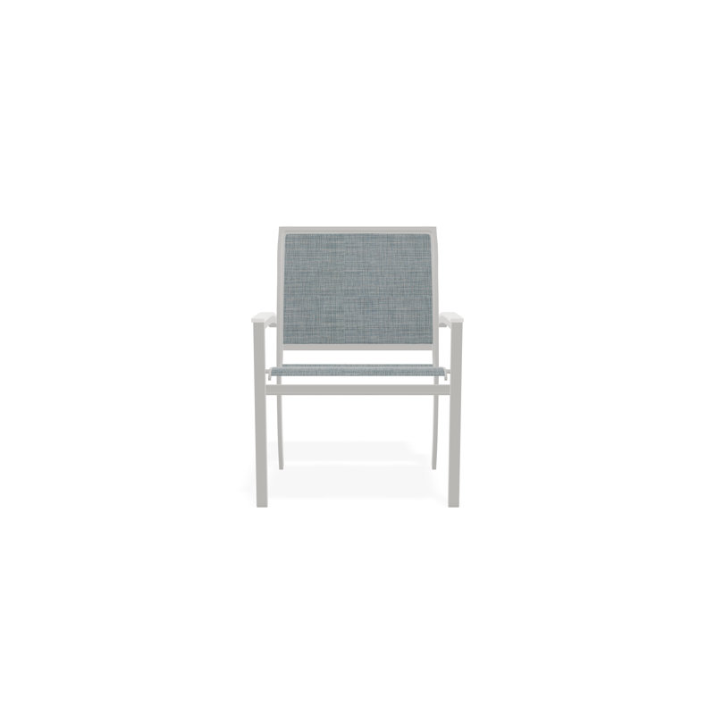 Chaise de café empilable en aluminium Bazza, Breloque, Neige