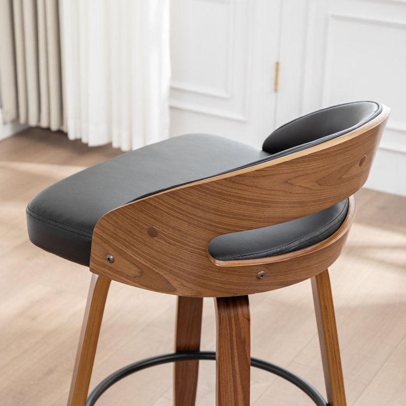 Ensemble de tabourets pivotants 3 pièces Carmavy, Tabouret de bar (siège d'une hauteur de 25 po), Noir
