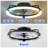 20" Modern Black LED Ceiling Fan Light-8099892
