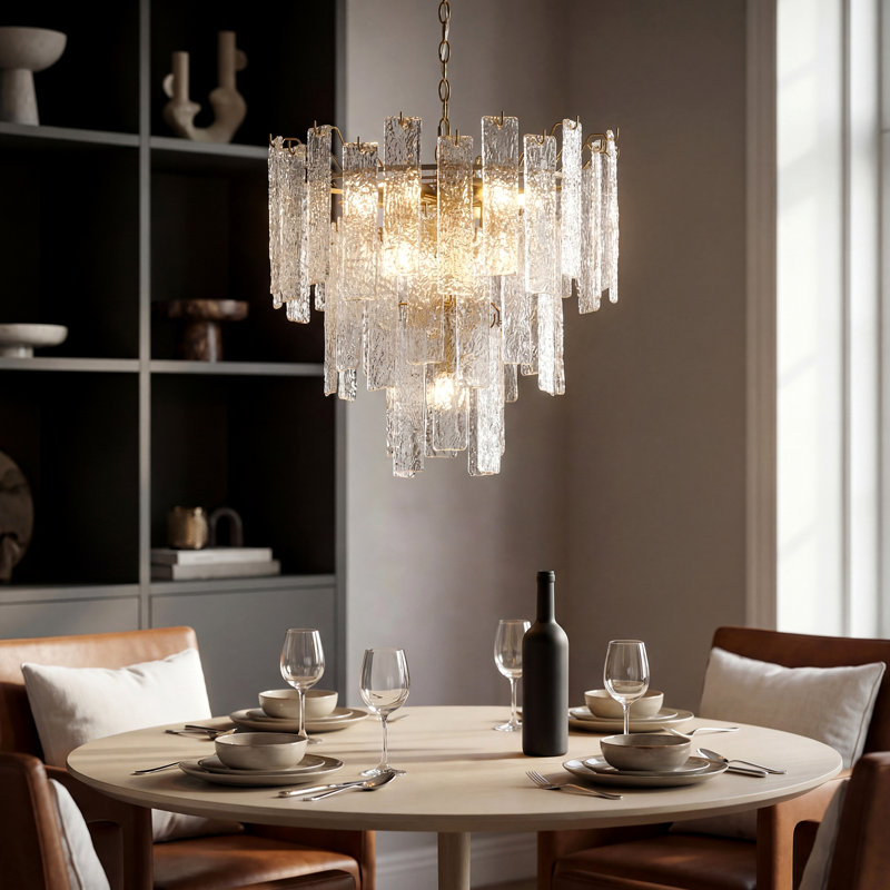 10- Light Dimmable Tiered Chandelier