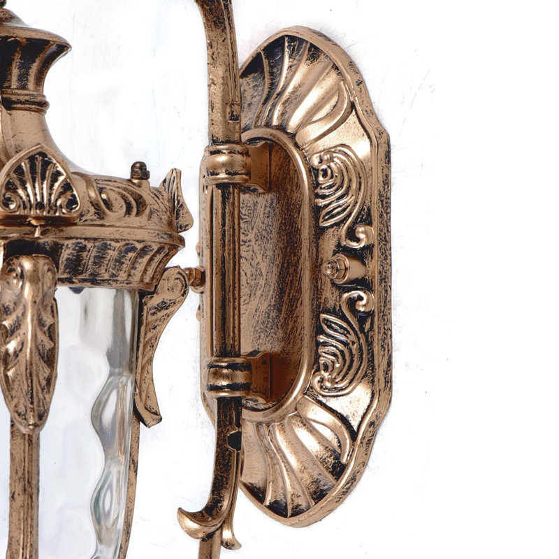 Outdoor Waterproof Wall Mount Armed Wall Sconce Light Fixture, Bronze, 20.5" H x 7.87" W x 10.6" D