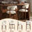 Upholstered Solid Wood Barstool Chair-848253285