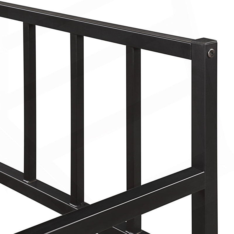 Lit de jour simple avec couchette, cadre de lit de repos multifonctionnel en métal