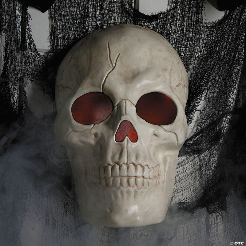 Décoration d'Halloween animée crâne en plastique 19 3/4 pouces