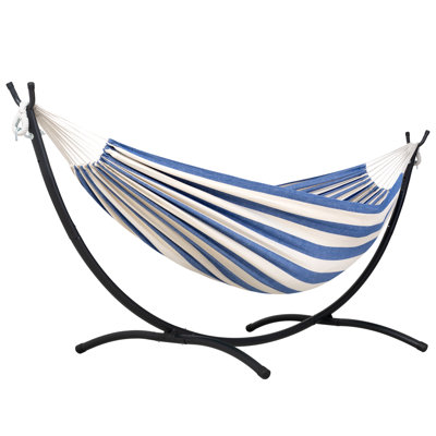 9.35 Ft. 2-person Brazilian-style Foldable & Portable Outdoor Hammock Bed With Stand Set