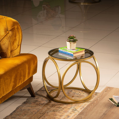 Montauk Glass Top End Table