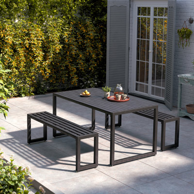 Rectangular 3 - Piece 4 - Person 150Cm L Outdoor Table Set