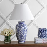 Klar 26.25" Chinoiserie Ceramic LED Table Lamp